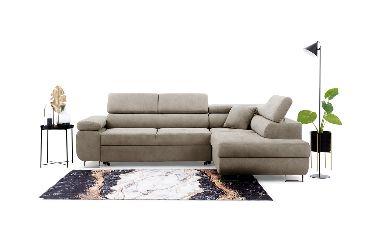 Dīvāns TOKYO labais stūris 277/76-98/201 cm bēšs - N1 Home