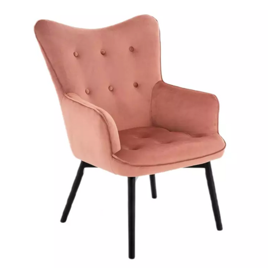 Krēsls VIK 46/52/99 cm antik rozā/melns - N1 Home