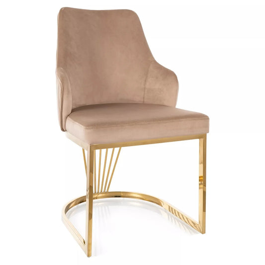 Krēsls Alurd 89/52/48 cm bēšs/zelts - N1 Home
