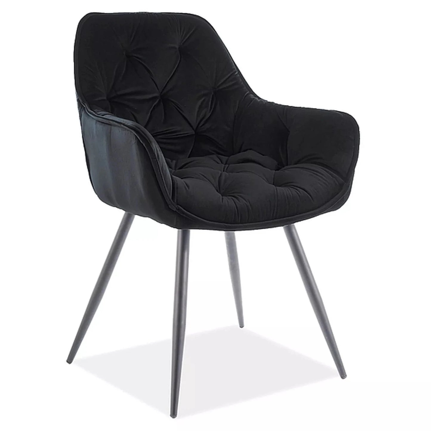 ĶIRŠU SAMTA KRĒSLS MELNS RĀMIS/MELNS BLUVEL 19 - N1 Home