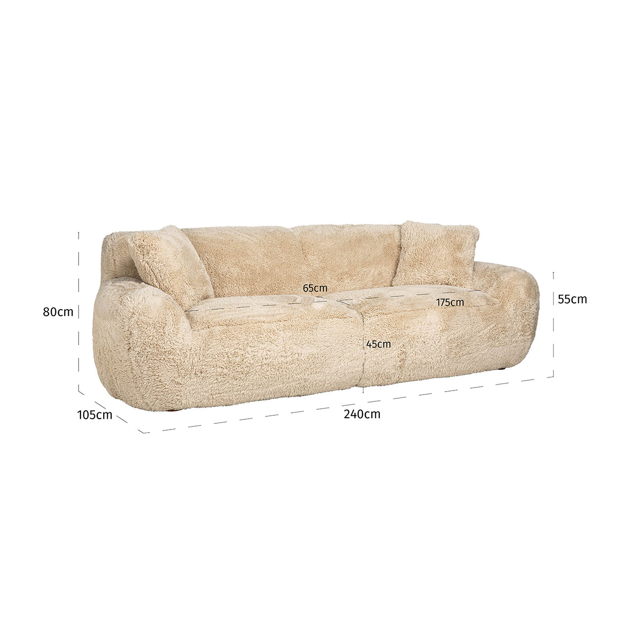 Dīvāns Comfy Richmond Interiors 80/240/105 cm Yakety Yak Sand