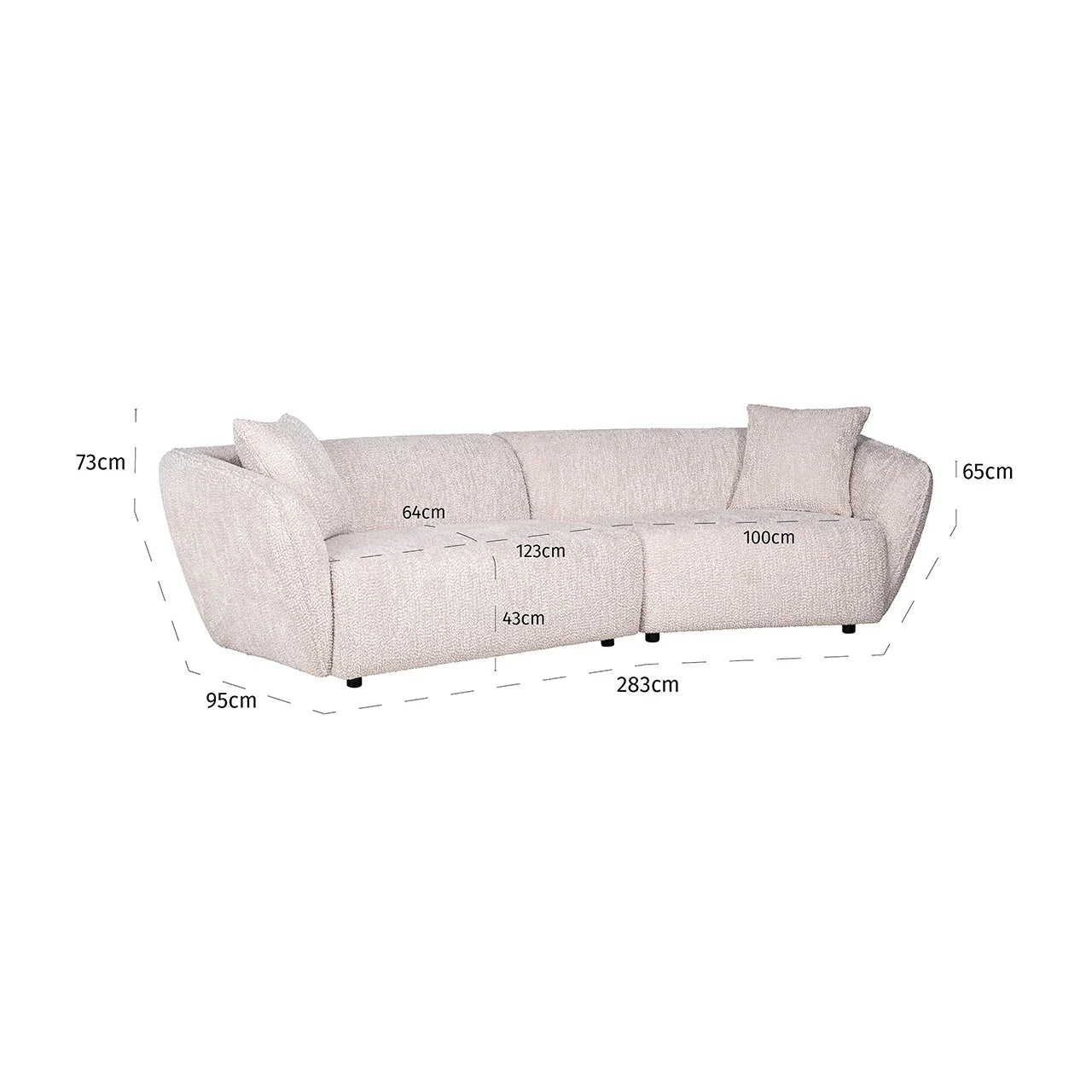 Диван Armand Richmond Interiors 73/283/95 см Be Lovely 11 Cream