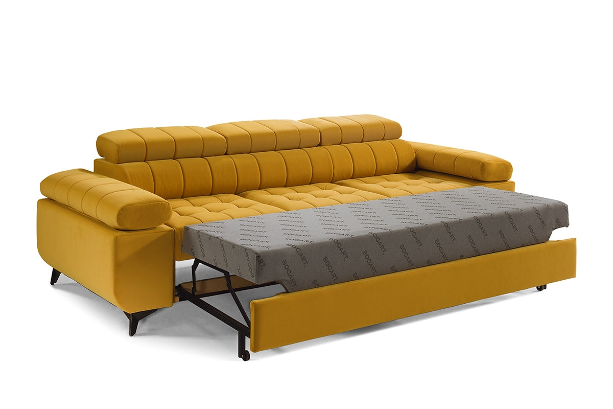 Dīvāns SIDNEY 255/73-91/100 cm dzeltens - N1 Home