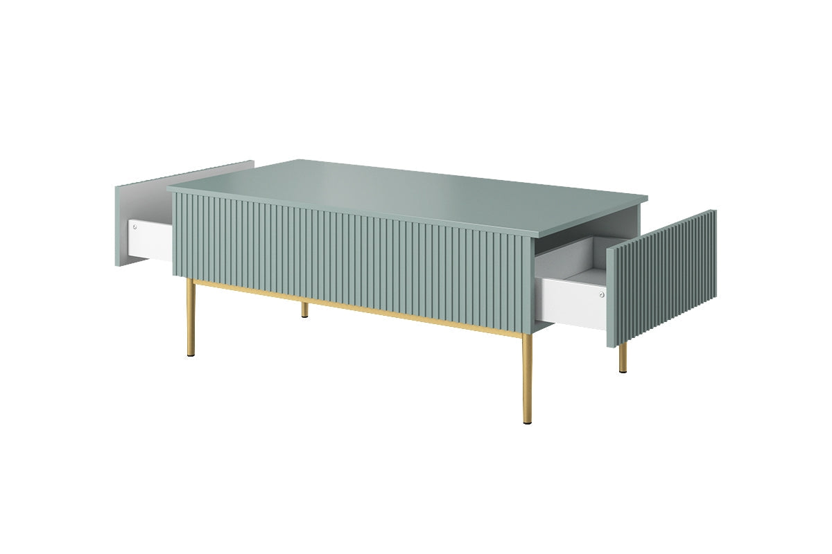Kafijas galdiņš AUSTIN 120/48/60 zelts/ debesjums zils - N1 Home