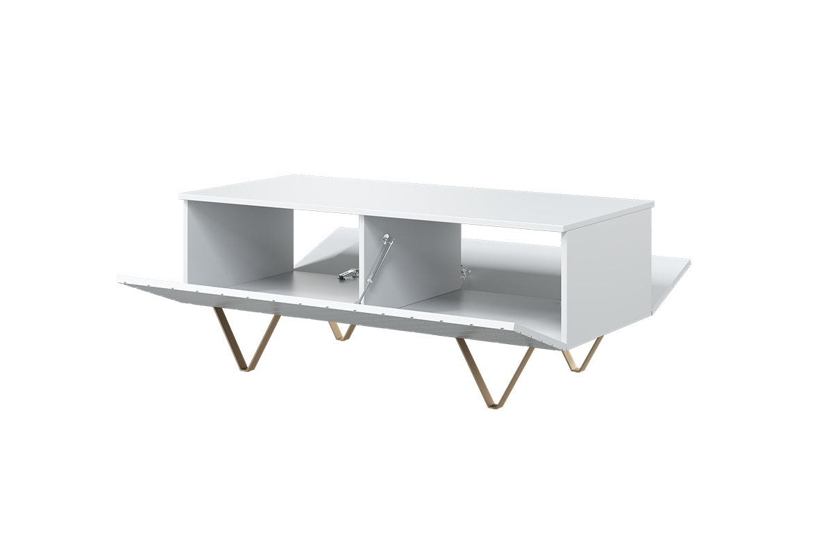 Kafijas galdiņš LUKKA 120/48/55 zelts/balts - N1 Home