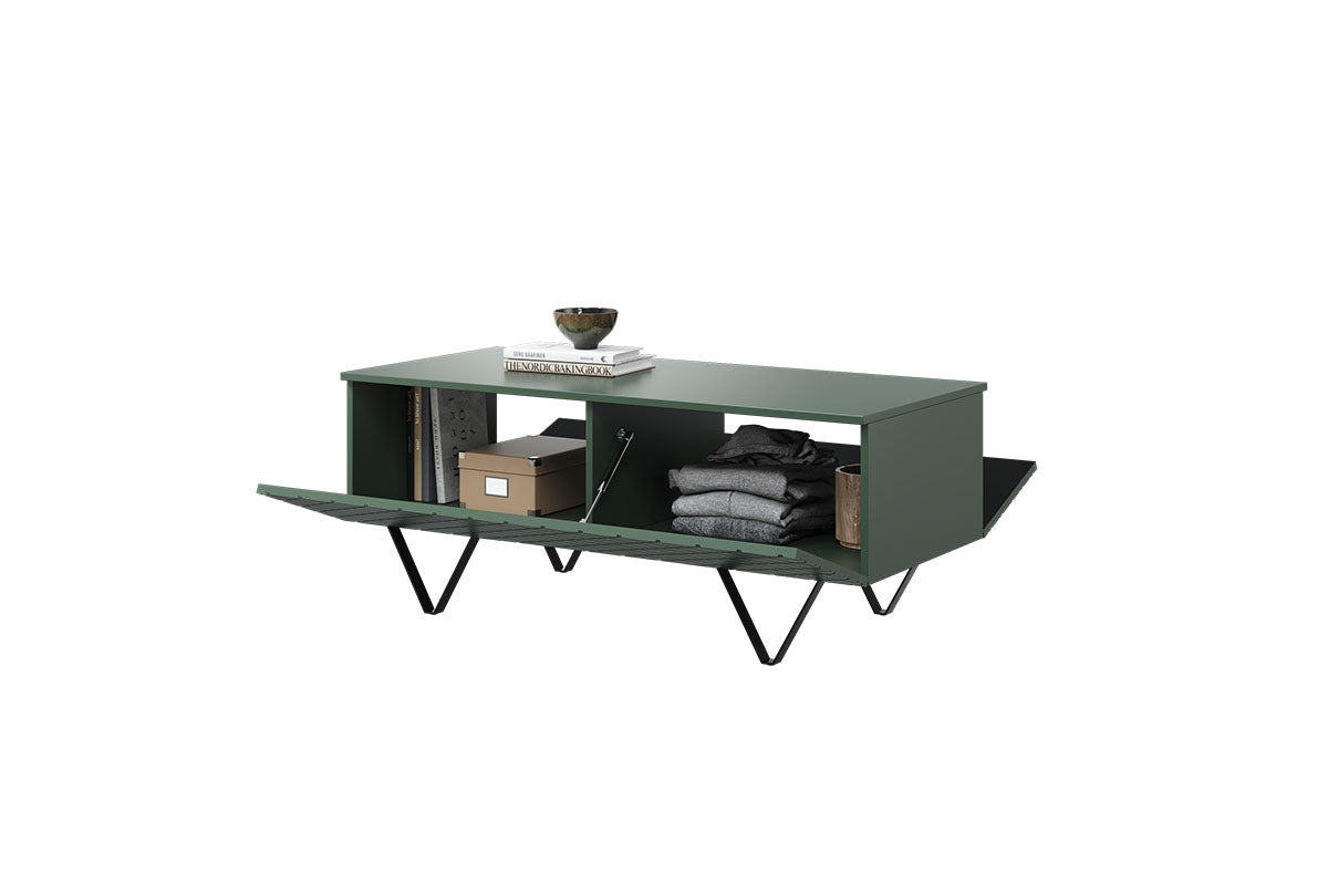 Kafijas galdiņš LUKKA 120/48/55 melns/olives - N1 Home