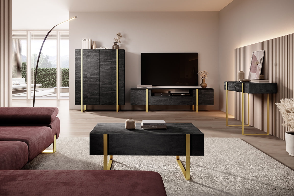 Kumode RTV VECA 200/57/45 zelts/ ogļu - N1 Home