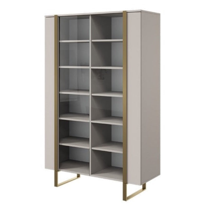 Vitrīnas skapis VECA 120/187/45 zelts/ kašmirs - N1 Home