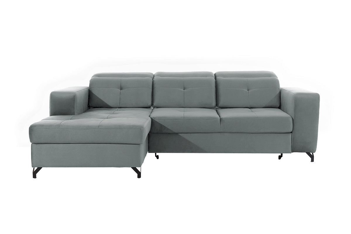 Dīvāns Belly M kreisais stūris 266/88-107/174 cm zils-peleks - N1 Home