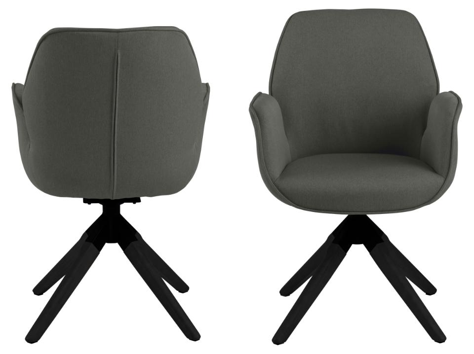 Krēsls Ars 60,5/58,5/91 cm tumši pelēks/ozols - N1 Home