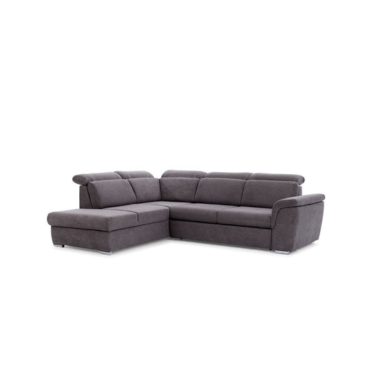 Dīvāns MILO L II kreisais stūris 267/82-103/212 cm grafīts pelēks - N1 Home