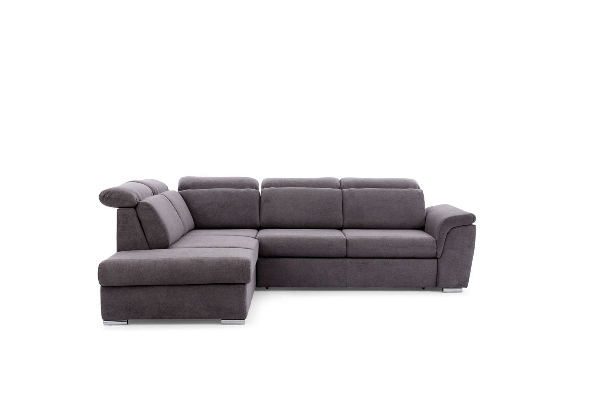 Dīvāns MILO L II kreisais stūris 267/82-103/212 cm grafīts pelēks - N1 Home