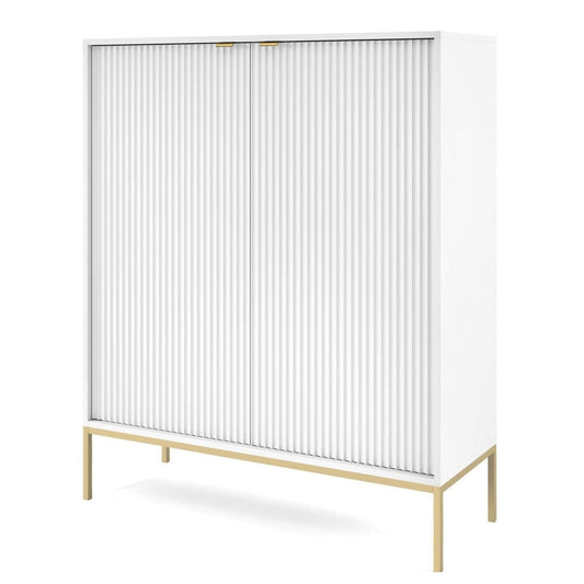 Kumode NV 104/125/39 cm balts/zelts - N1 Home