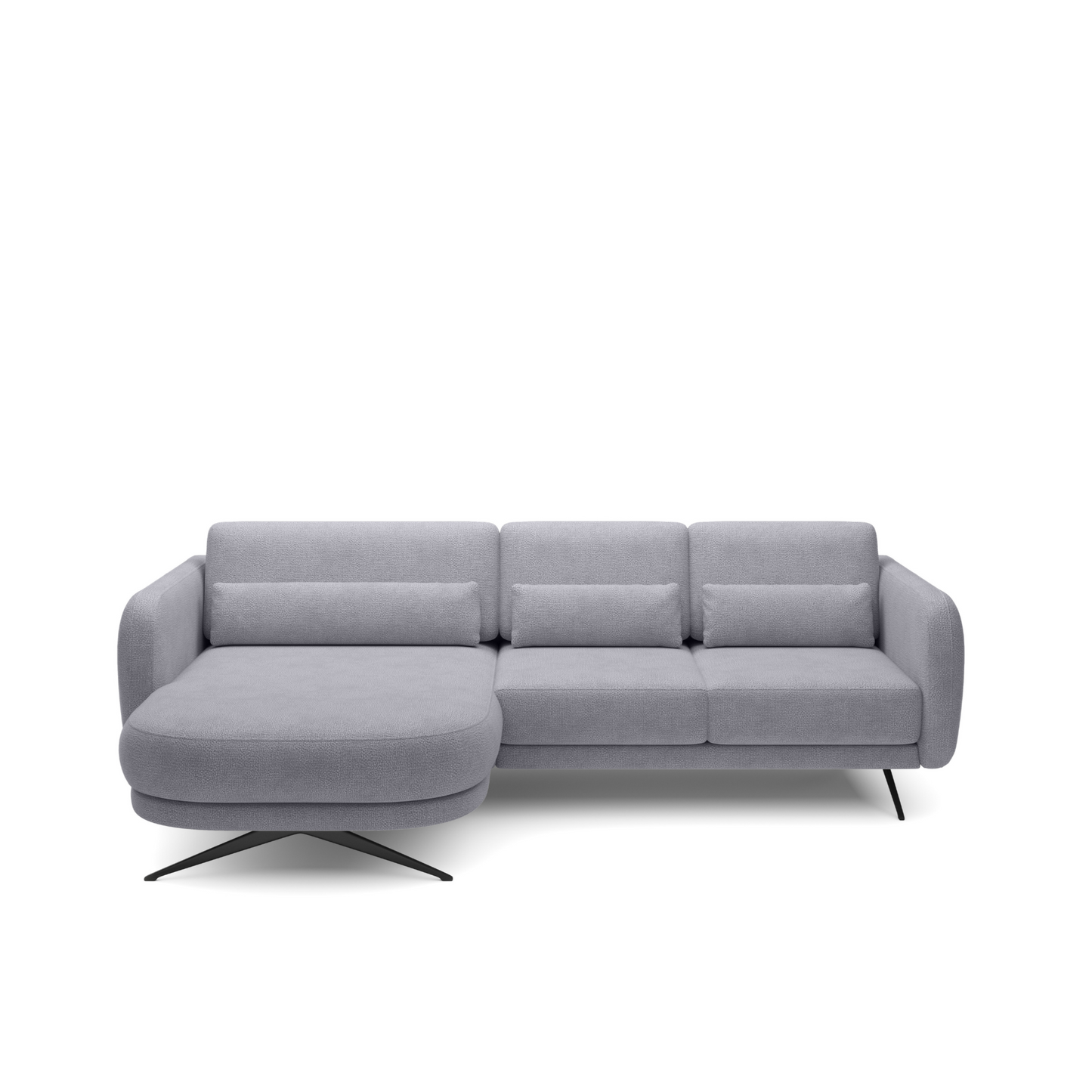 Dīvāns ALLURE 260/177/111 gaiši pelēks