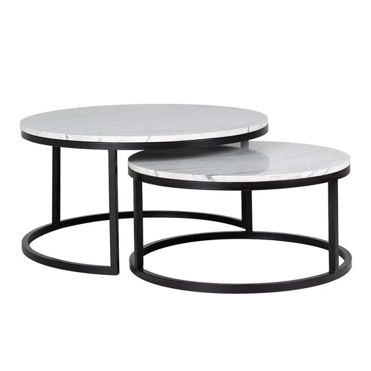 Lexington kafijas galdiņu komplekts, 2 gab. Richmond Interiors 46/91/91 cm balts - N1 Home