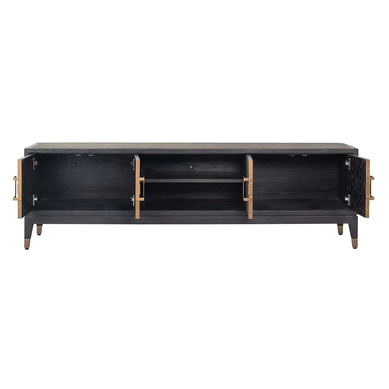 TV skapis Bloomville ar 4 durvīm Richmond Interiors 55/185/40 cm zelts - N1 Home