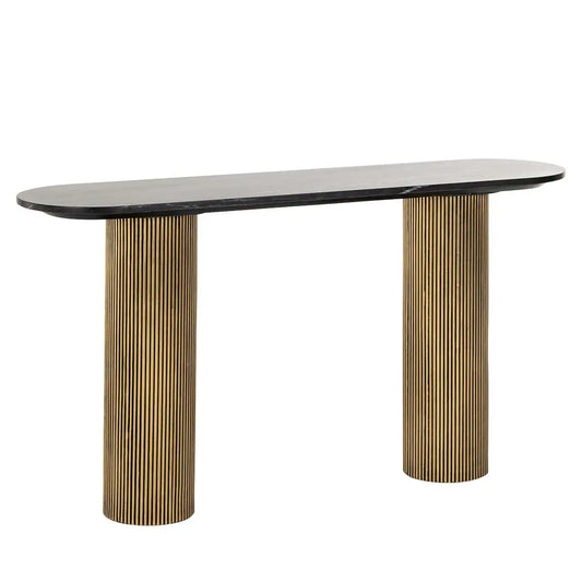 Konsole Dayton Richmond Interiors 70/130/35 cm melns/zelts