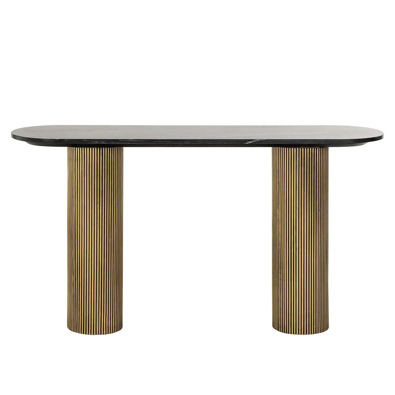 Konsole Dayton Richmond Interiors 70/130/35 cm melns/zelts