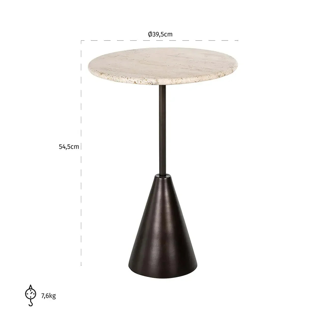 Столик Avalon Richmond Interiors 55/39/39 см бронза