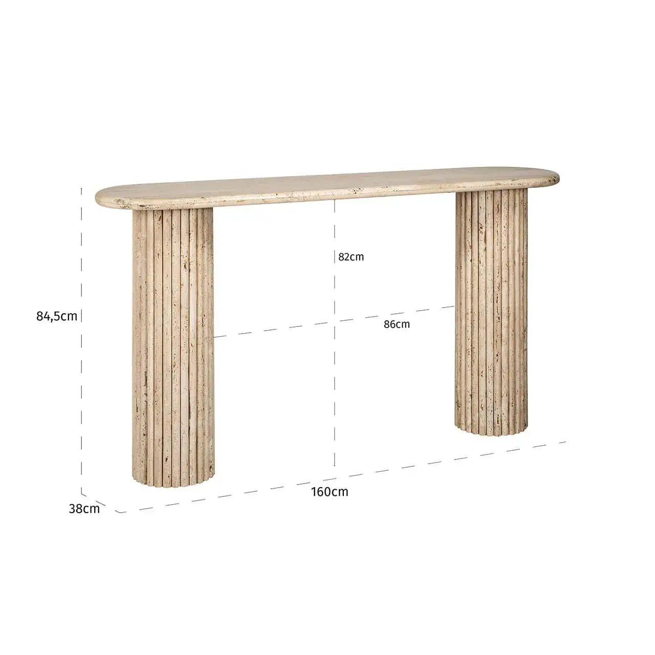Konsole La Cantera Richmond Interiors 85/160/38 cm bēšs