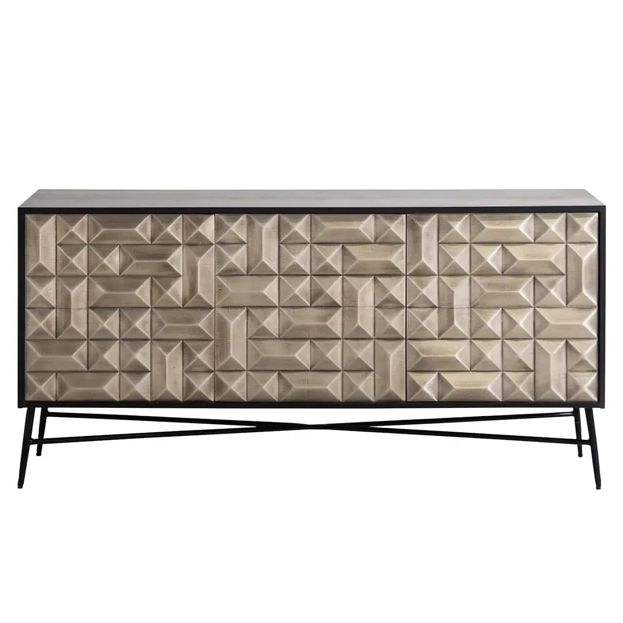 Kumode Tetro Richmond Interiors 77/160/40 cm sudrabs - N1 Home