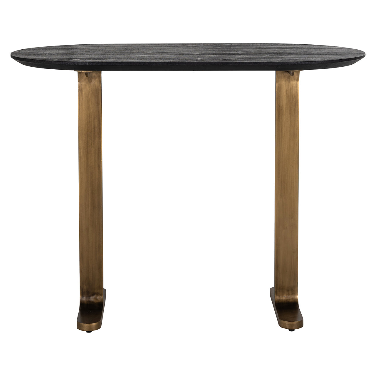 Bāra galds Revelin Richmond Interiors 106/140/75 cm melns/zelts
