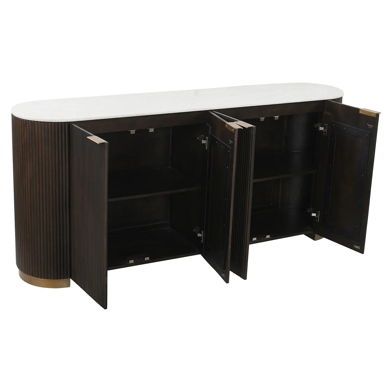 Bufete Mayfield 4-durvju Richmond Interiors 80/180/42 cm brūns - N1 Home