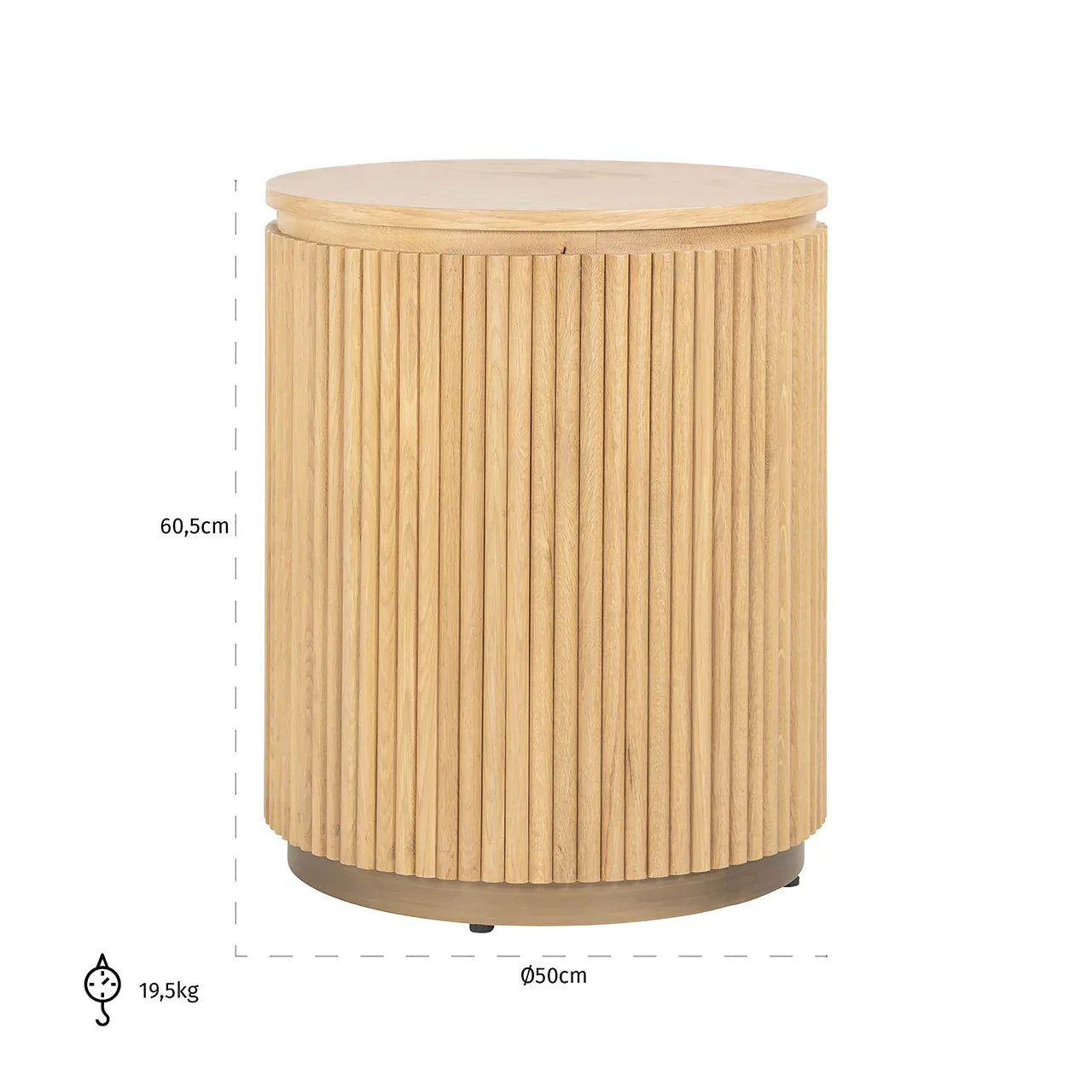 Столик Belfort Richmond Interiors 60/50/50 см натуральный дуб
