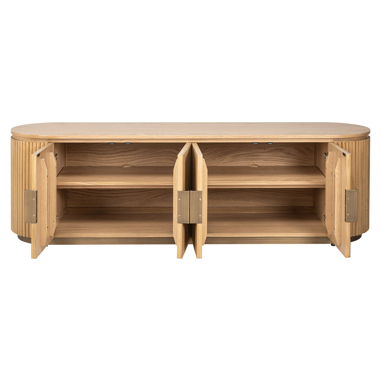 TV skapis Belfort ar 4 durvīm Richmond Interiors 56/185/45 cm dabīgs ozols - N1 Home