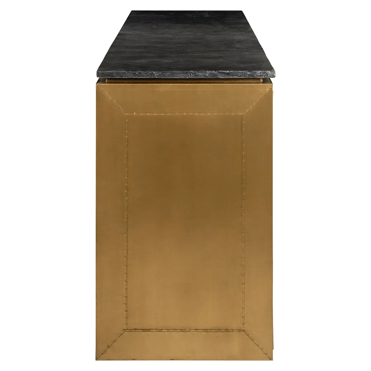 Kumode Finsbury 4-durvju Richmond Interiors 81/184/46 cm melns/zelts - N1 Home