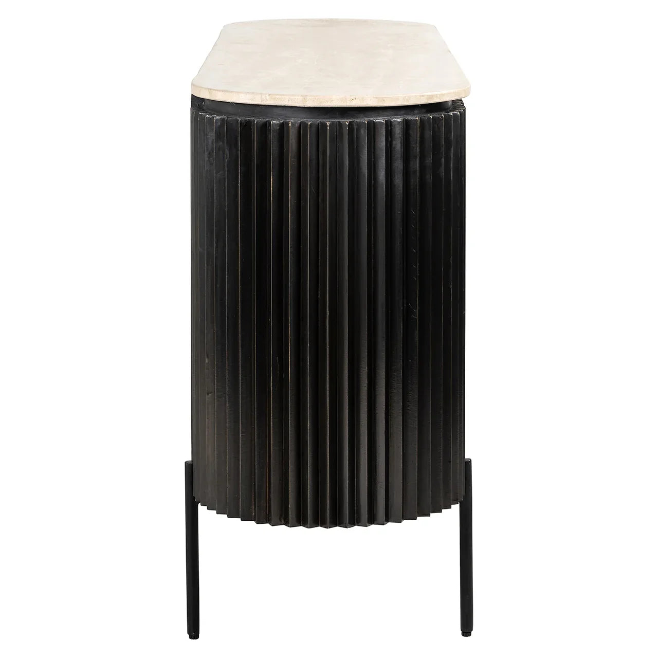 Kumode Hampton 3-durvju Richmond Interiors 82/160/40 cm tumši brūns - N1 Home