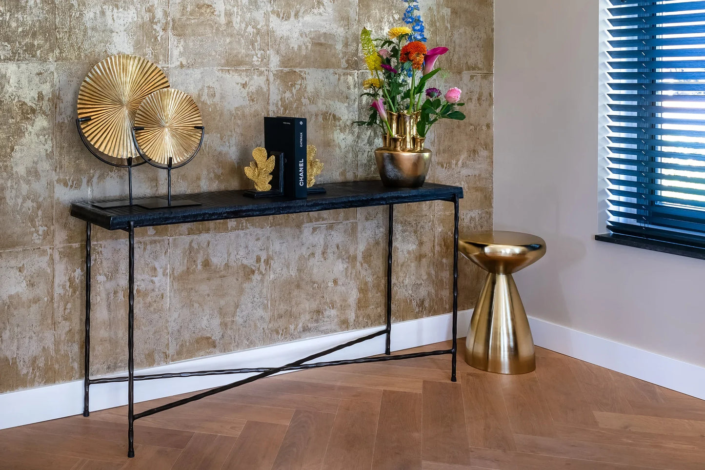 Столик Arlo Richmond Interiors 53/35/35 см золото