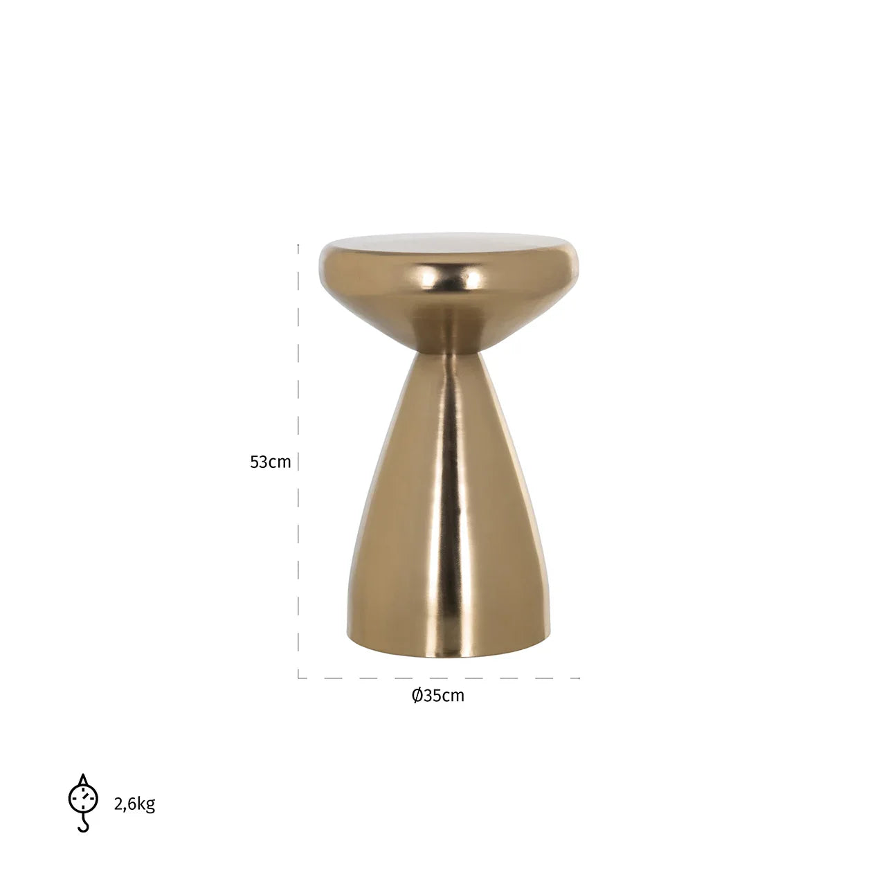 Столик Arlo Richmond Interiors 53/35/35 см золото