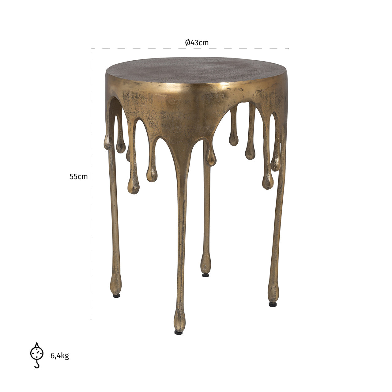 Столик Carly Richmond Interiors 55/43/43 см золото