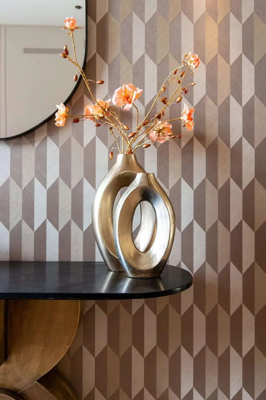 Konsole Maddox Richmond Interiors 75/130/38 cm melns/zelts - N1 Home
