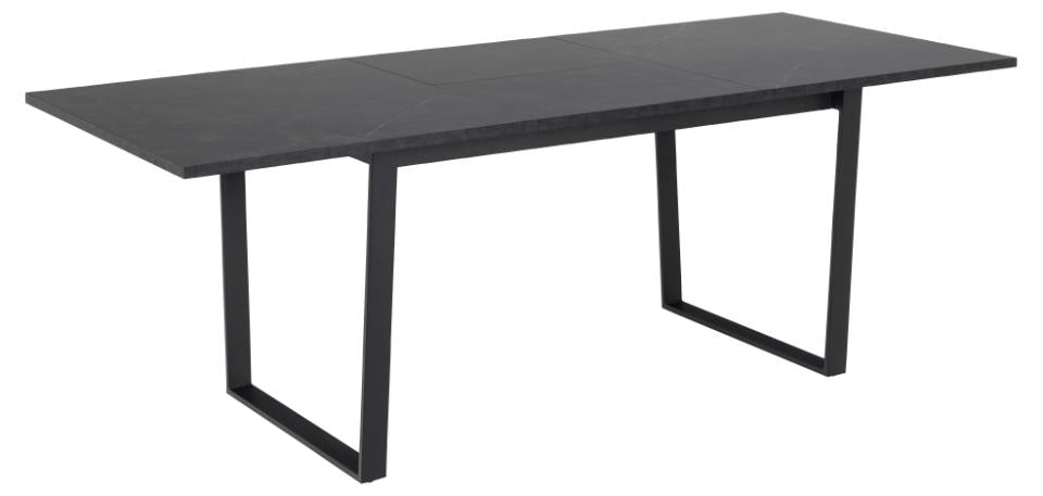 AMB taisnstūra galds melns marmors 160/220x90x75 cm