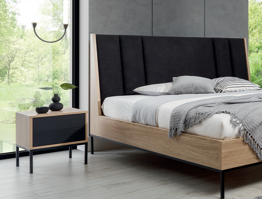 Gulta ar/bez konteineru BLACK HUB 140/160/180 x 200 cm - N1 Home