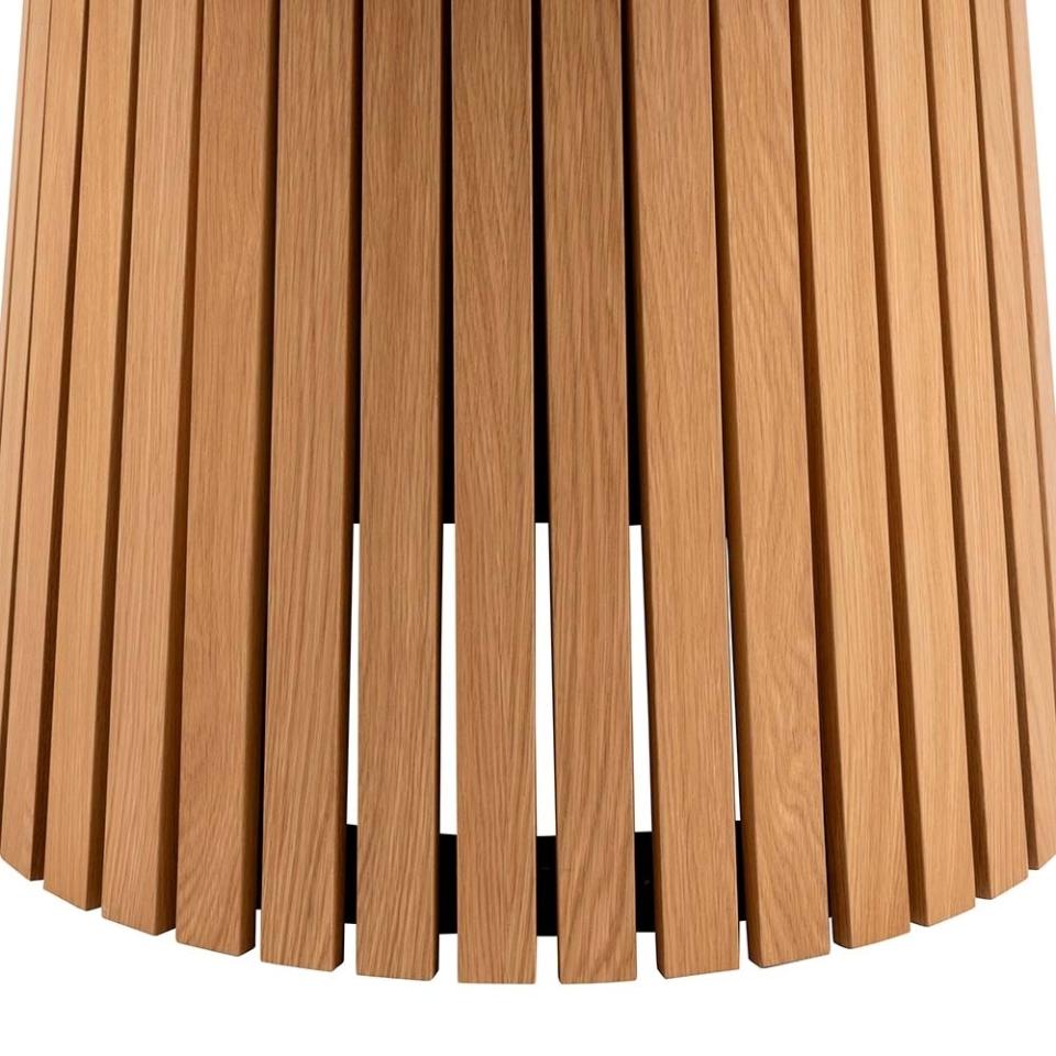 CH apaļais pusdienu galds matēta ozolkoka PU lakots finieris Ø120x75 cm