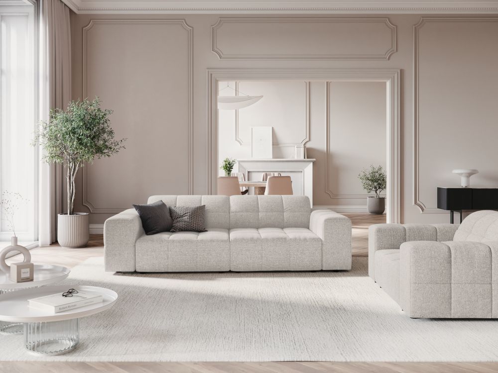 Dīvāns "Chicago" Cosmopolitan Design 204/102/70 cm gaiši pelēks Haga 06 - N1 Home