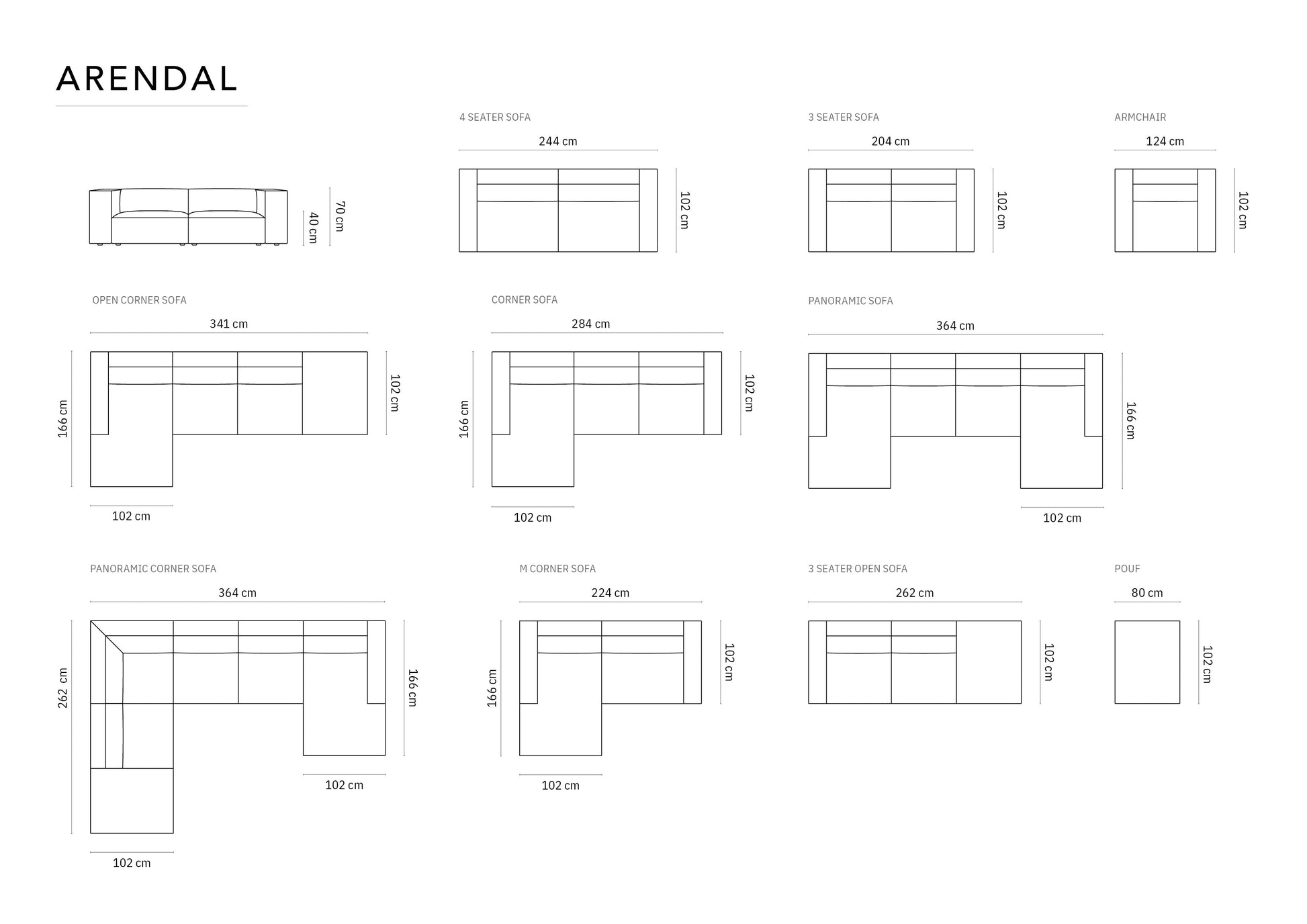 Atzveltnes krēsls Cosmopolitan Design Arendal 124x102x70 cm gaiši pelēks - N1 Home