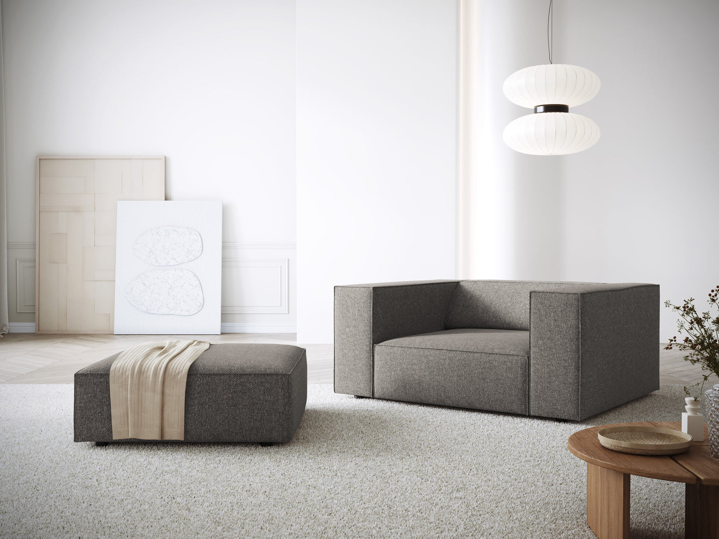 Atzveltnes krēsls Cosmopolitan Design Arendal 124x102x70 cm pelēks - N1 Home