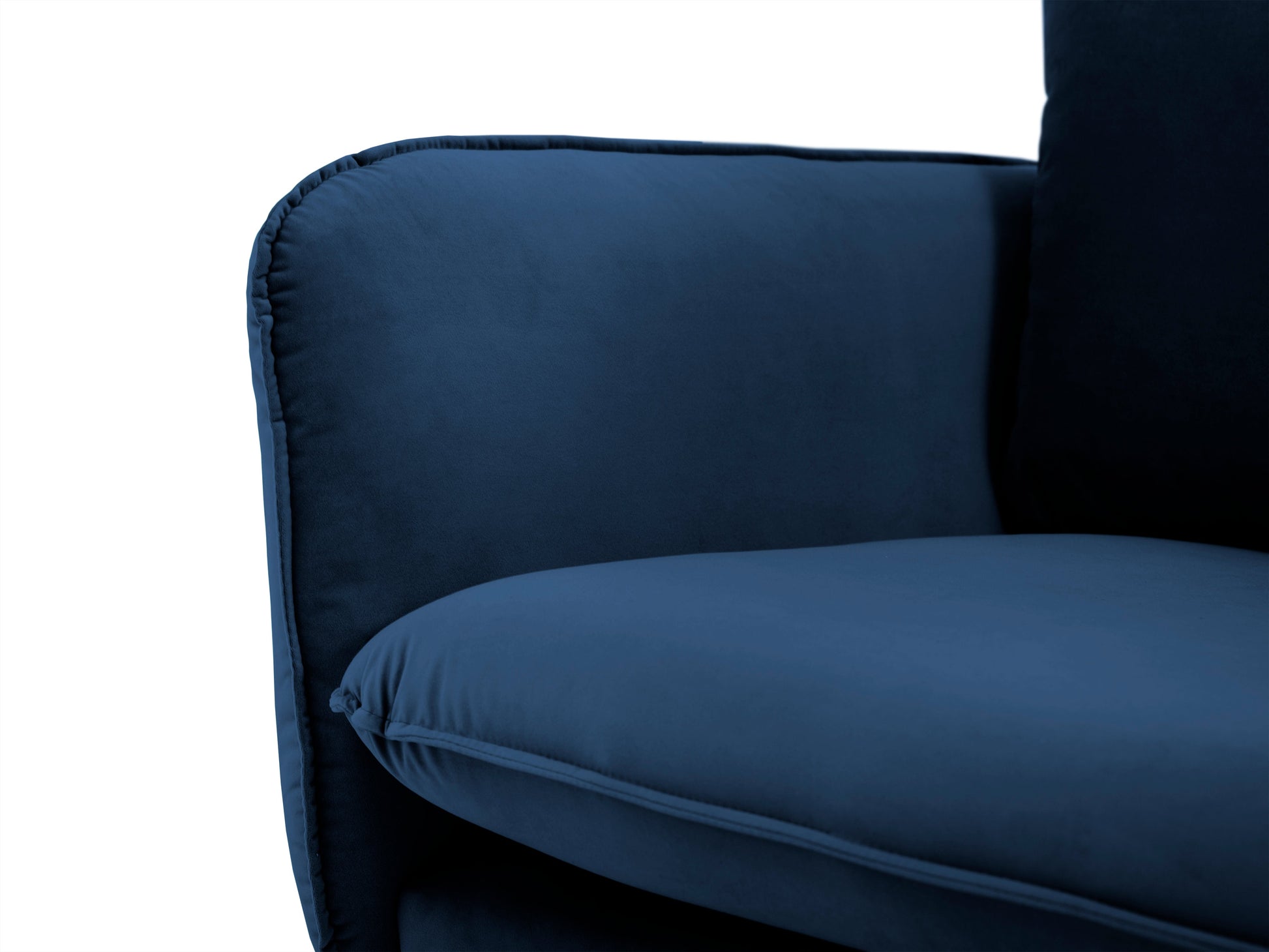 Atzveltnes krēsls Cosmopolitan Design Vienna samta 97x94x95 cm zils - N1 Home