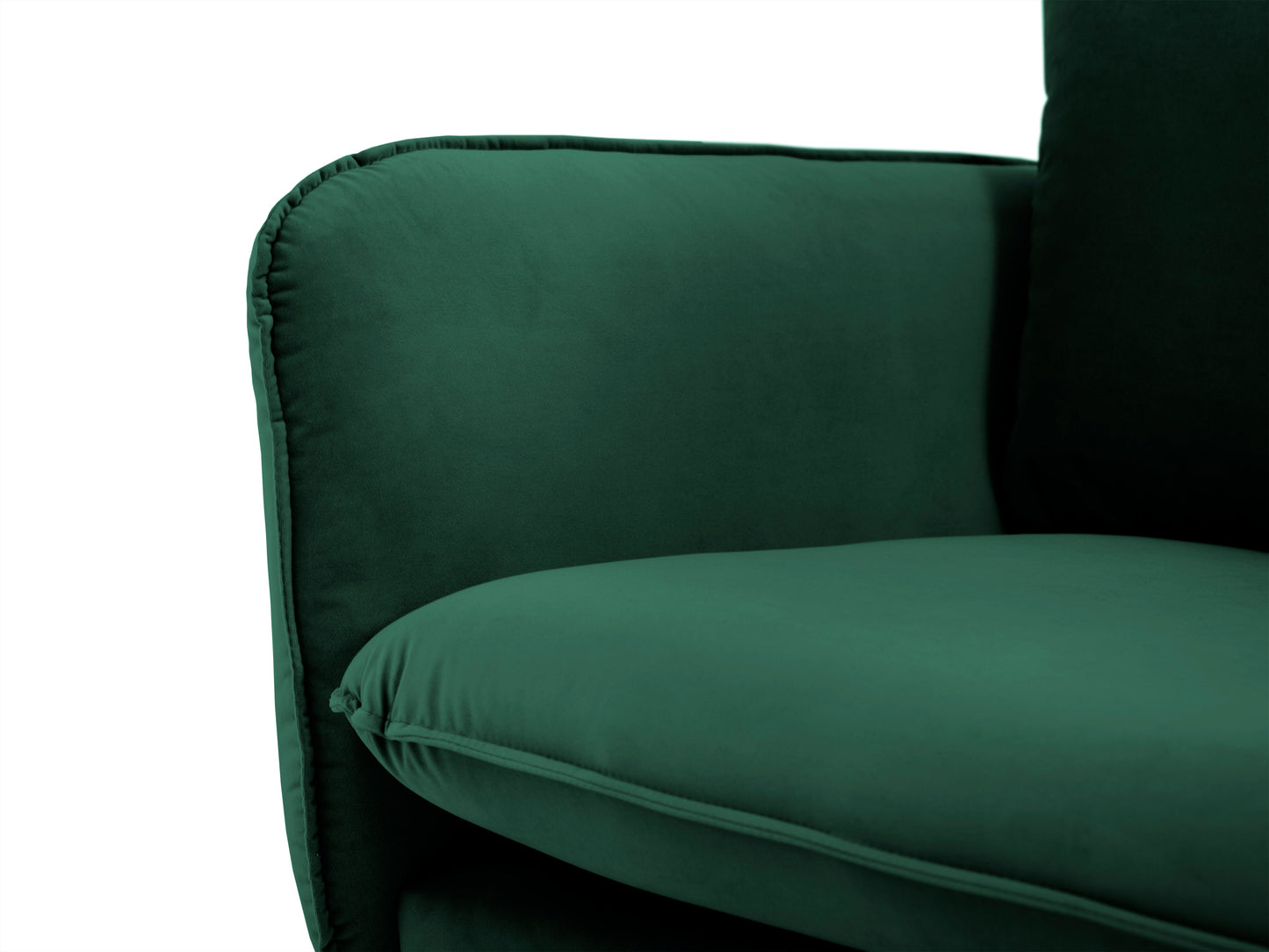 Atzveltnes krēsls Cosmopolitan Design Vienna samta 97x94x95 cm tumši zaļš - N1 Home