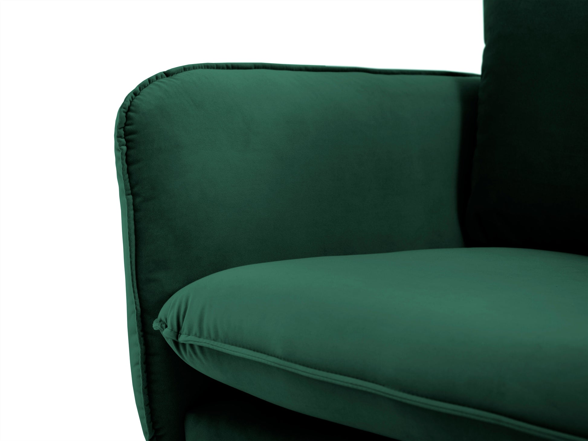 Atzveltnes krēsls Cosmopolitan Design Vienna samta 97x94x95 cm tumši zaļš - N1 Home