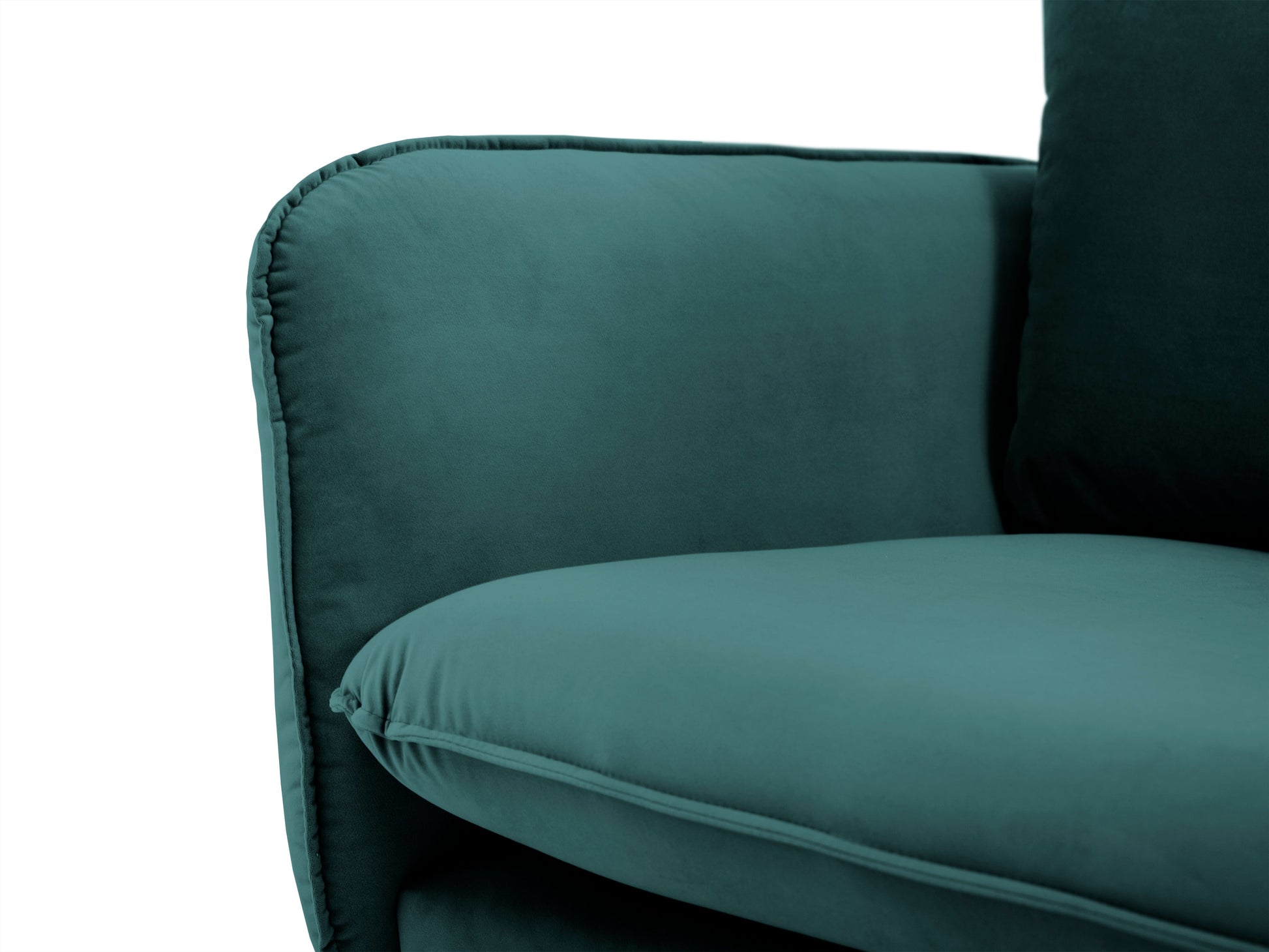 Atzveltnes krēsls Cosmopolitan Design Vienna samta 97x94x95 cm jūras zaļš - N1 Home