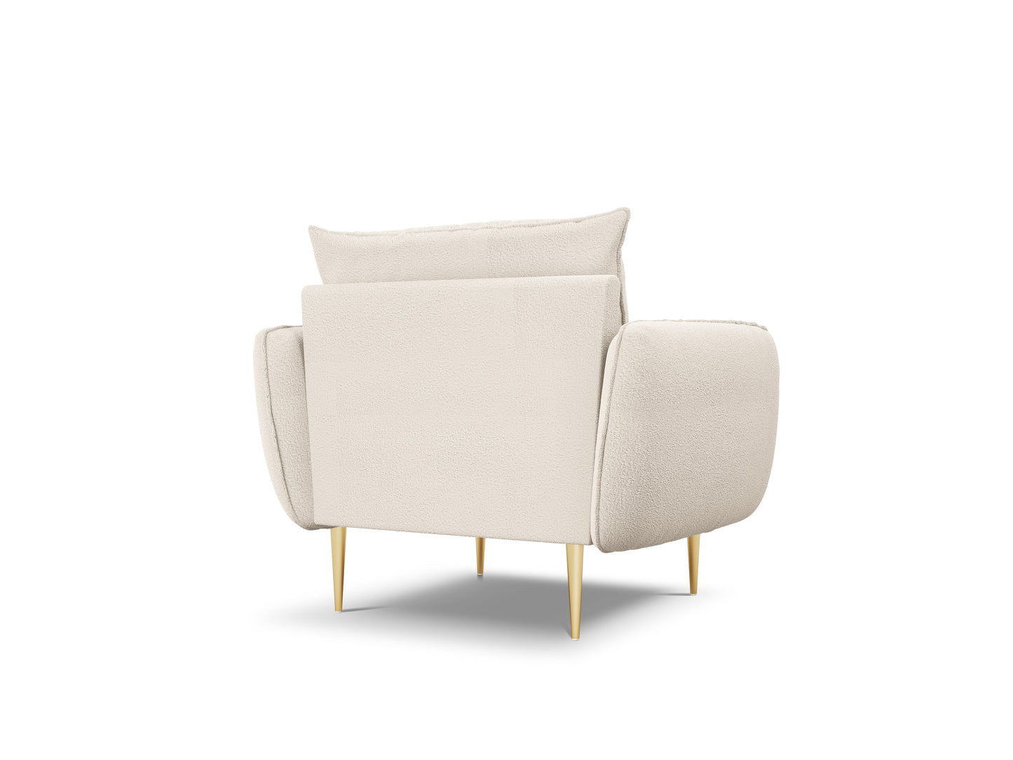 Atzveltnes krēsls Cosmopolitan Design Vienna bukle 97x94x95 cm krēms - N1 Home