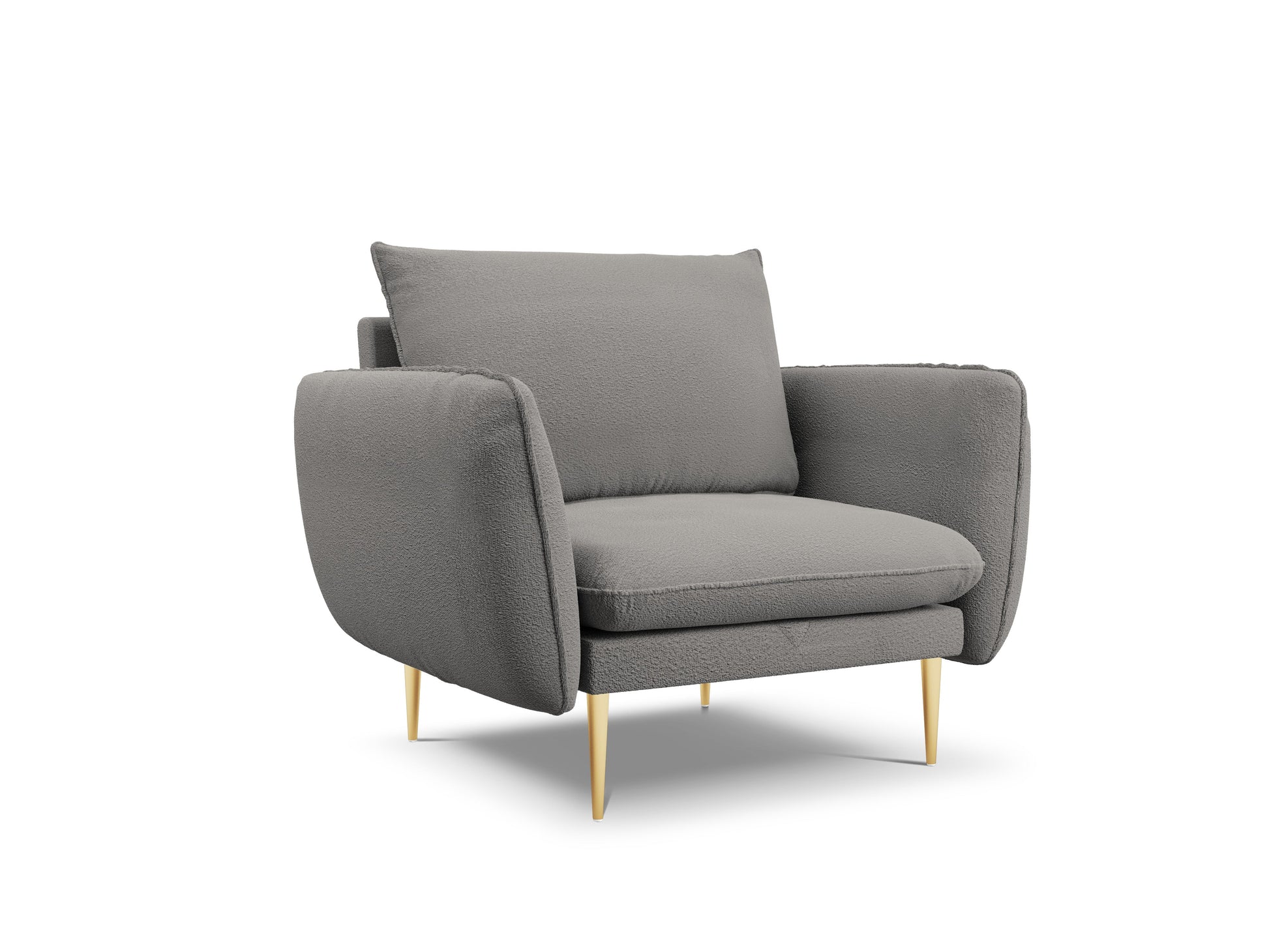 Atzveltnes krēsls Cosmopolitan Design Vienna bukle 97x94x95 cm pelēks - N1 Home
