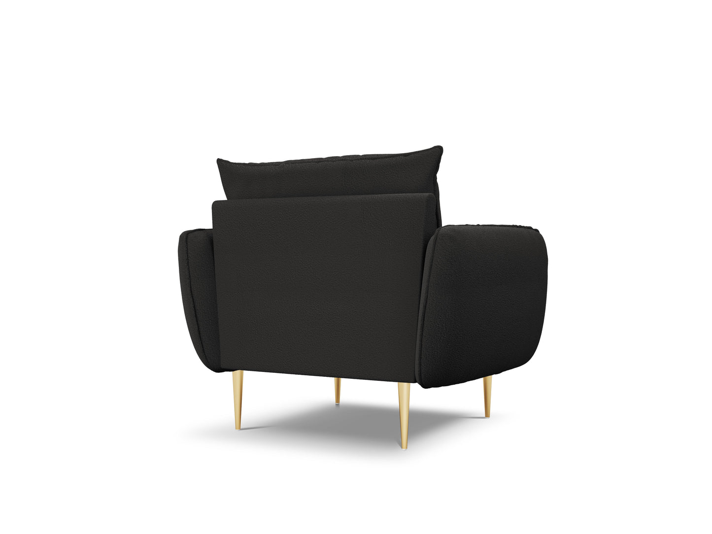 Atzveltnes krēsls Cosmopolitan Design Vienna bukle 97x94x95 cm melns - N1 Home