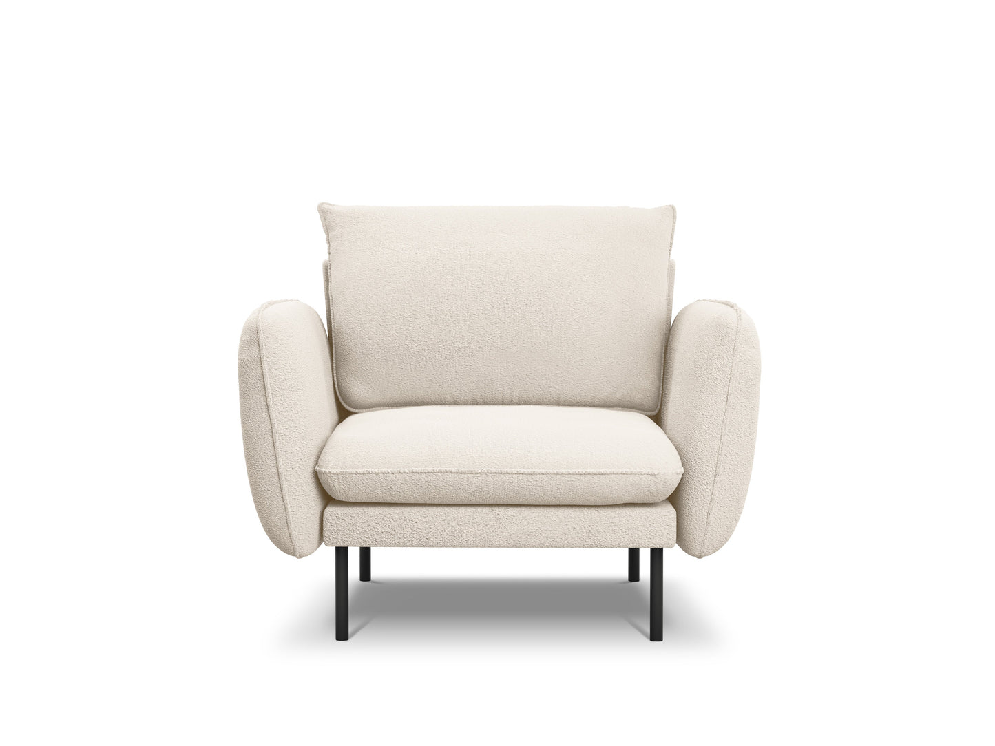 Atzveltnes krēsls Cosmopolitan Design Vienna bukle 97x94x95 cm krēms - N1 Home