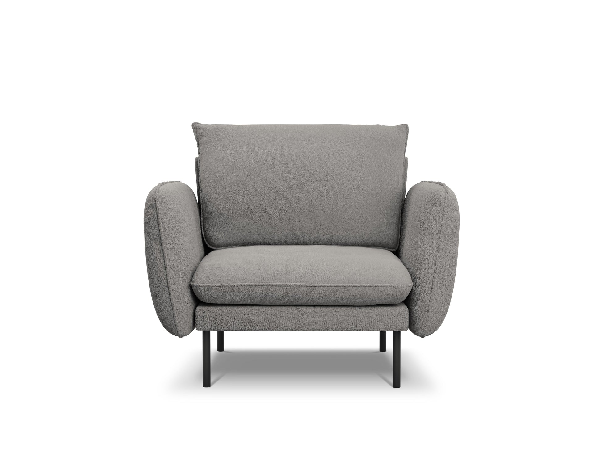 Atzveltnes krēsls Cosmopolitan Design Vienna bukle 97x94x95 cm pelēks - N1 Home